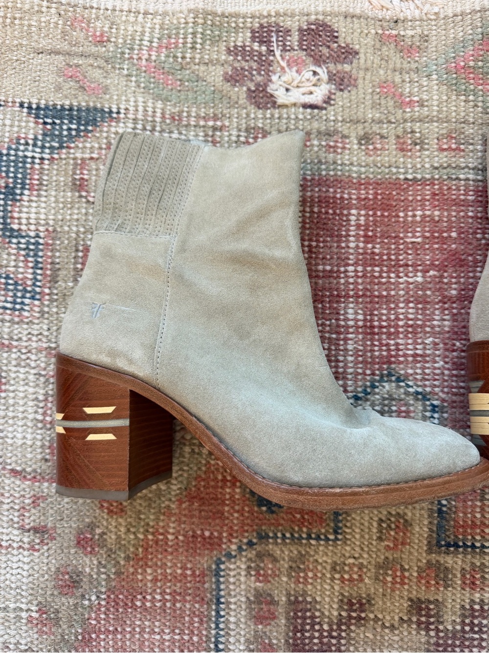 Frye Suede Ankle Boot in Light Gray - Women's Fashion Boot